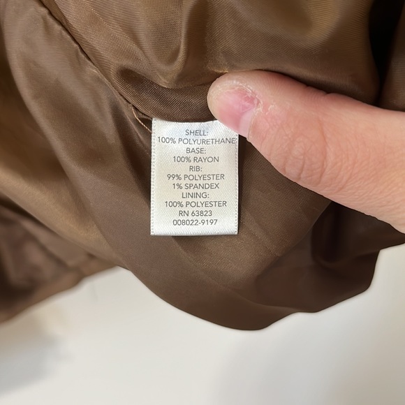 NWOT C.J. Banks Brown Faux Leather Bomber Full Zip Jacket Size 1X - Picture 5 of 9